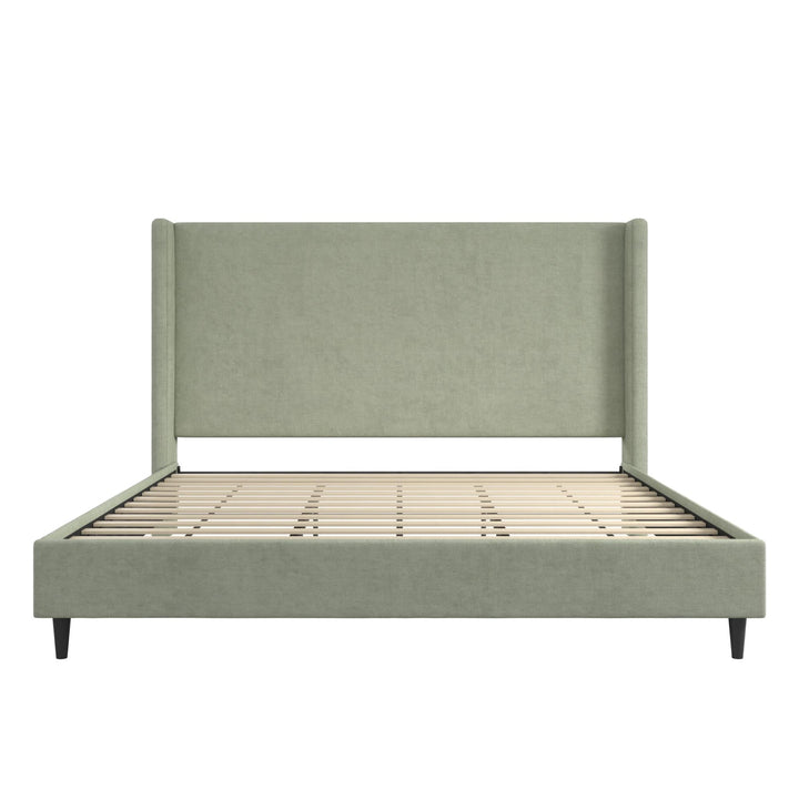 Eveline Upholstered Wingback Bed - Green - King