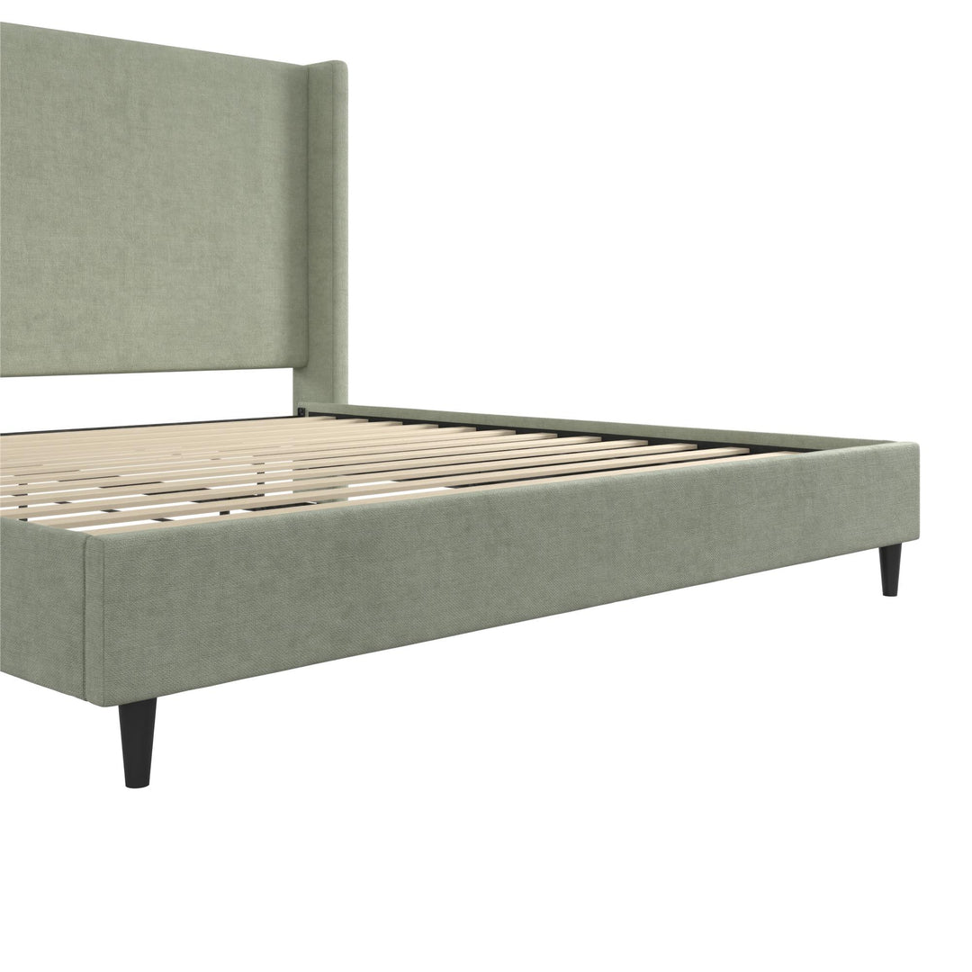 Eveline Upholstered Wingback Bed - Green - King