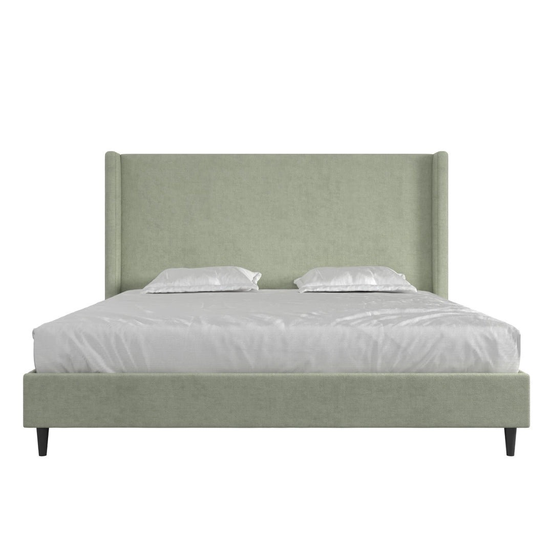 Eveline Upholstered Wingback Bed - Green - King