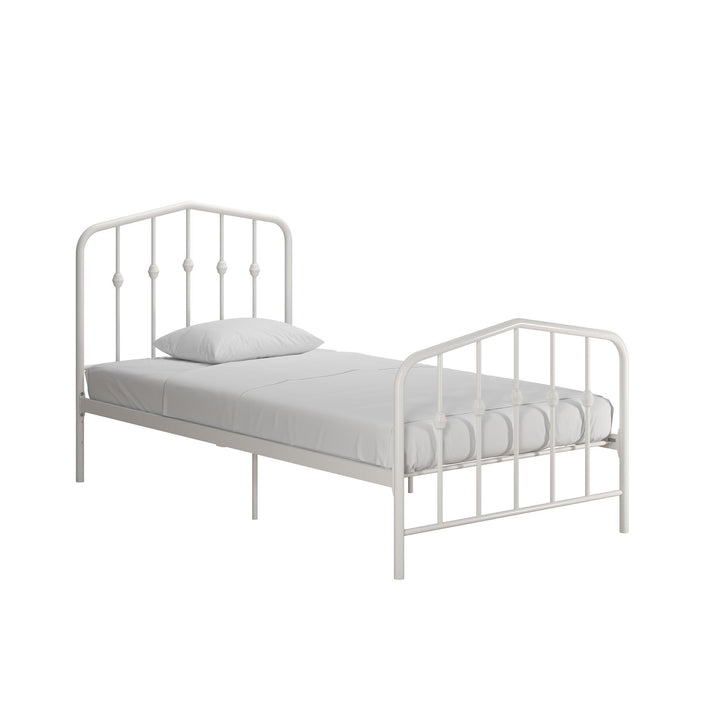 Bushwick Metal Platform Bed - Off White - Twin