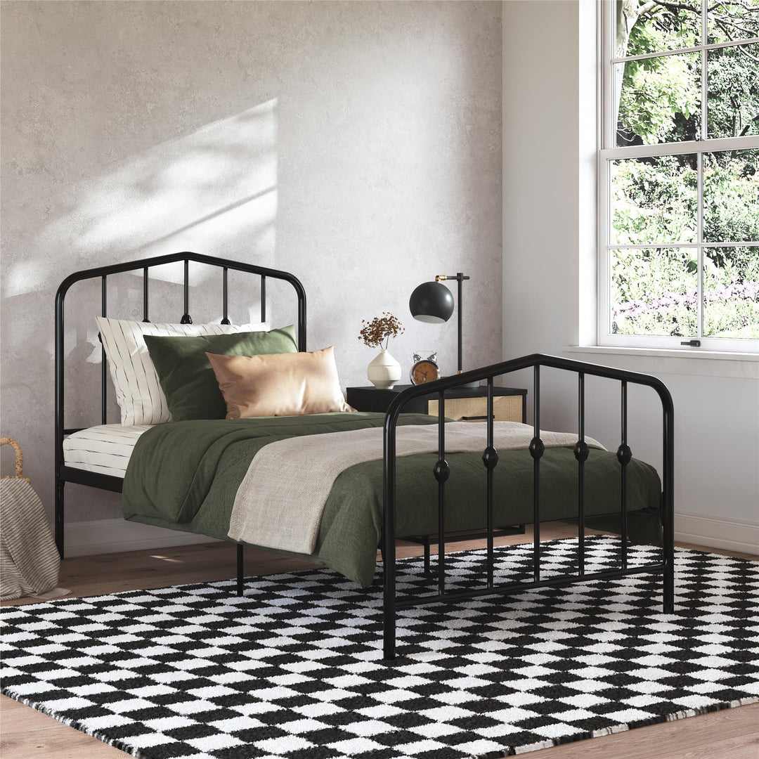 Bushwick Metal Platform Bed - Black - Twin