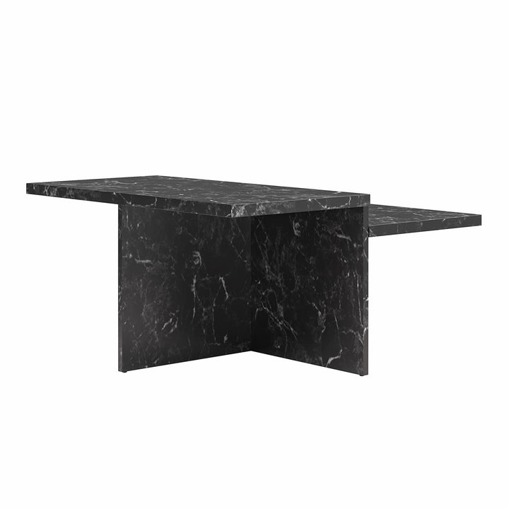 Brielle Two-Tiered Coffee Table - Black Marble