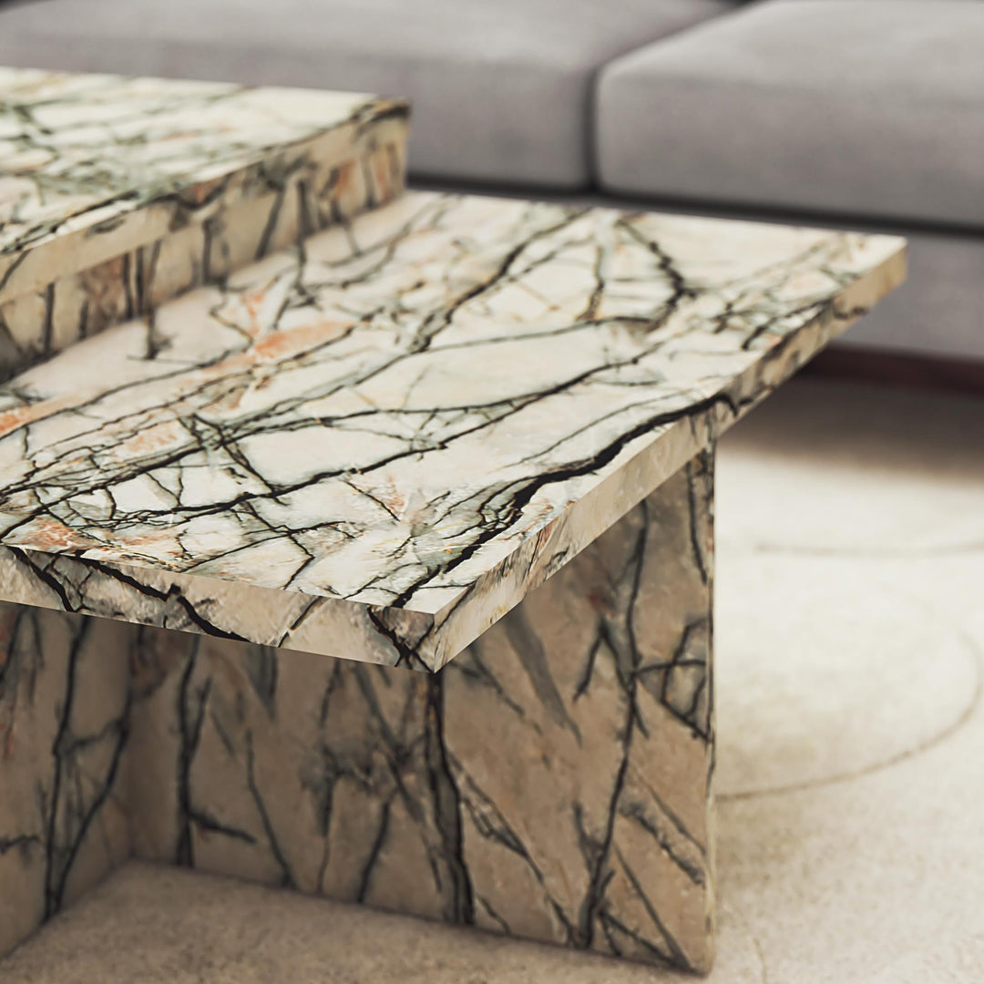 Brielle Two-Tiered Coffee Table - Onyx Marble