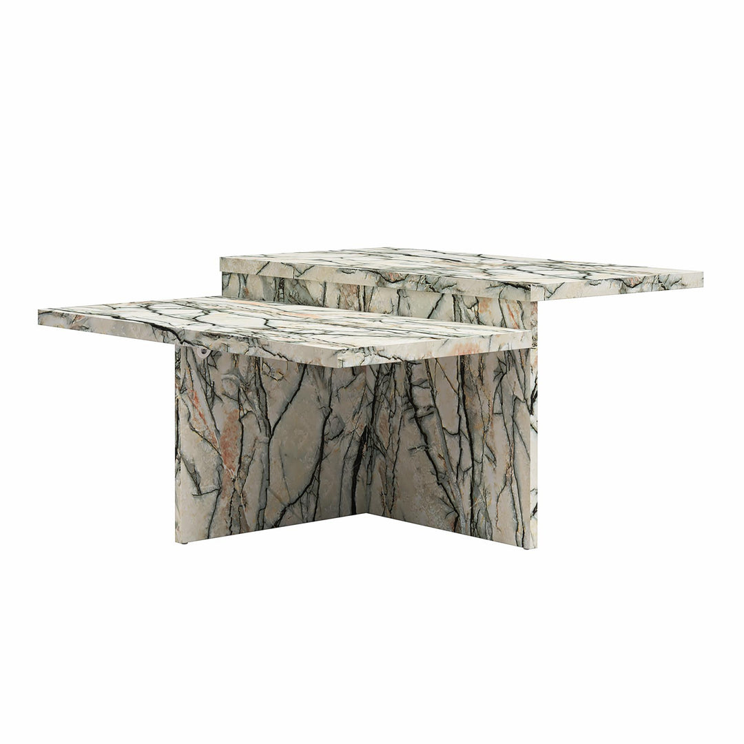 Brielle Two-Tiered Coffee Table - Onyx Marble