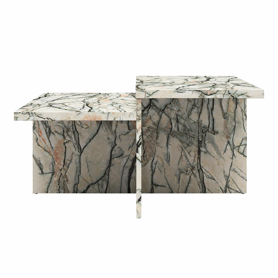 Brielle Two-Tiered Coffee Table - Onyx Marble