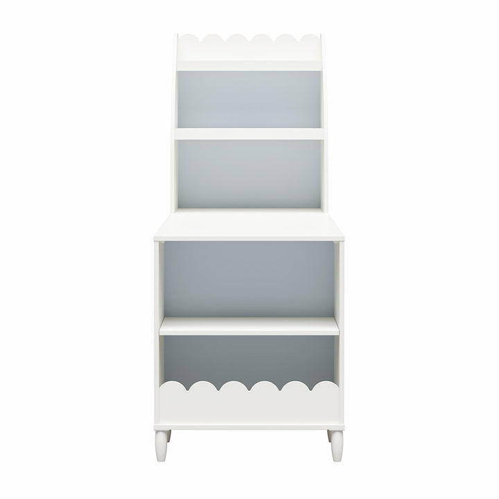 Cloud Kids' Desk with Shelves - White