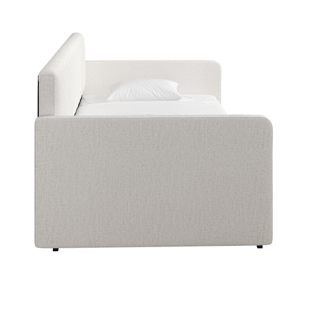 Stratford Upholstered Daybed with Storage Drawers - Cream - Twin