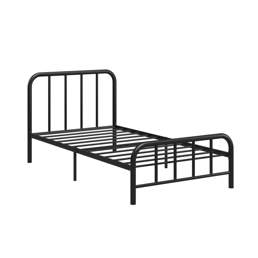 Marva Twin Metal Bed Frame with Headboard - Black - Twin