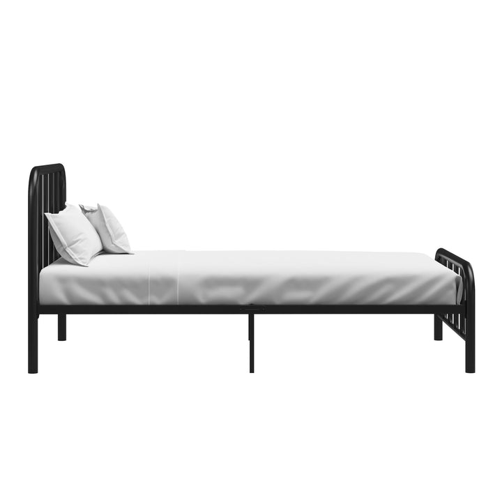 Marva Twin Metal Bed Frame with Headboard - Black - Twin