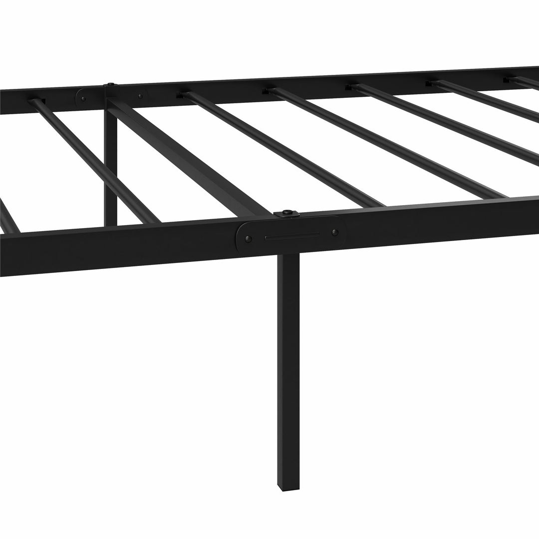 Marva Twin Metal Bed Frame with Headboard - Black - Twin