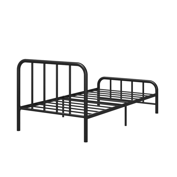 Marva Twin Metal Bed Frame with Headboard - Black - Twin