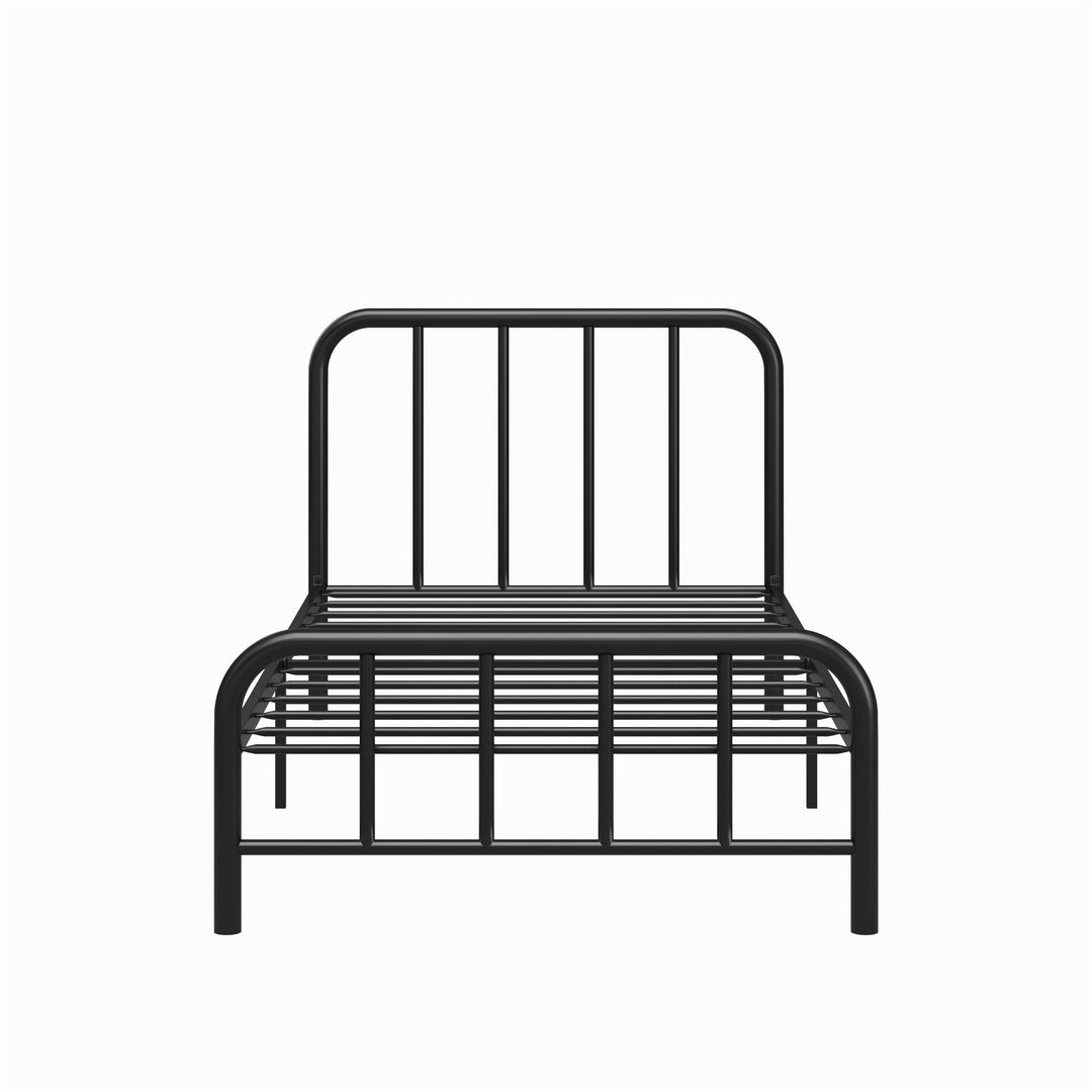 Marva Twin Metal Bed Frame with Headboard - Black - Twin