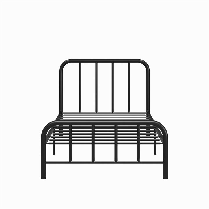 Marva Twin Metal Bed Frame with Headboard - Black - Twin