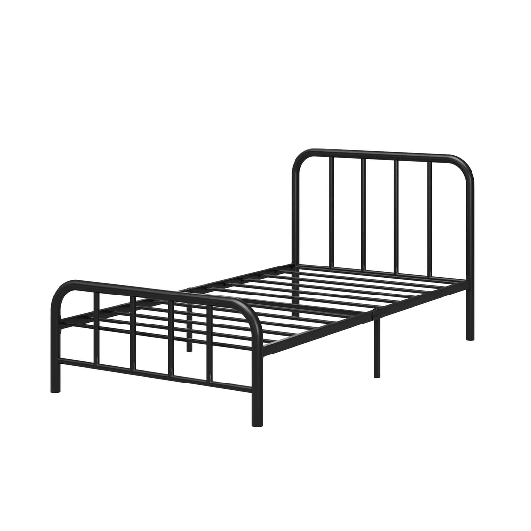 Marva Twin Metal Bed Frame with Headboard - Black - Twin