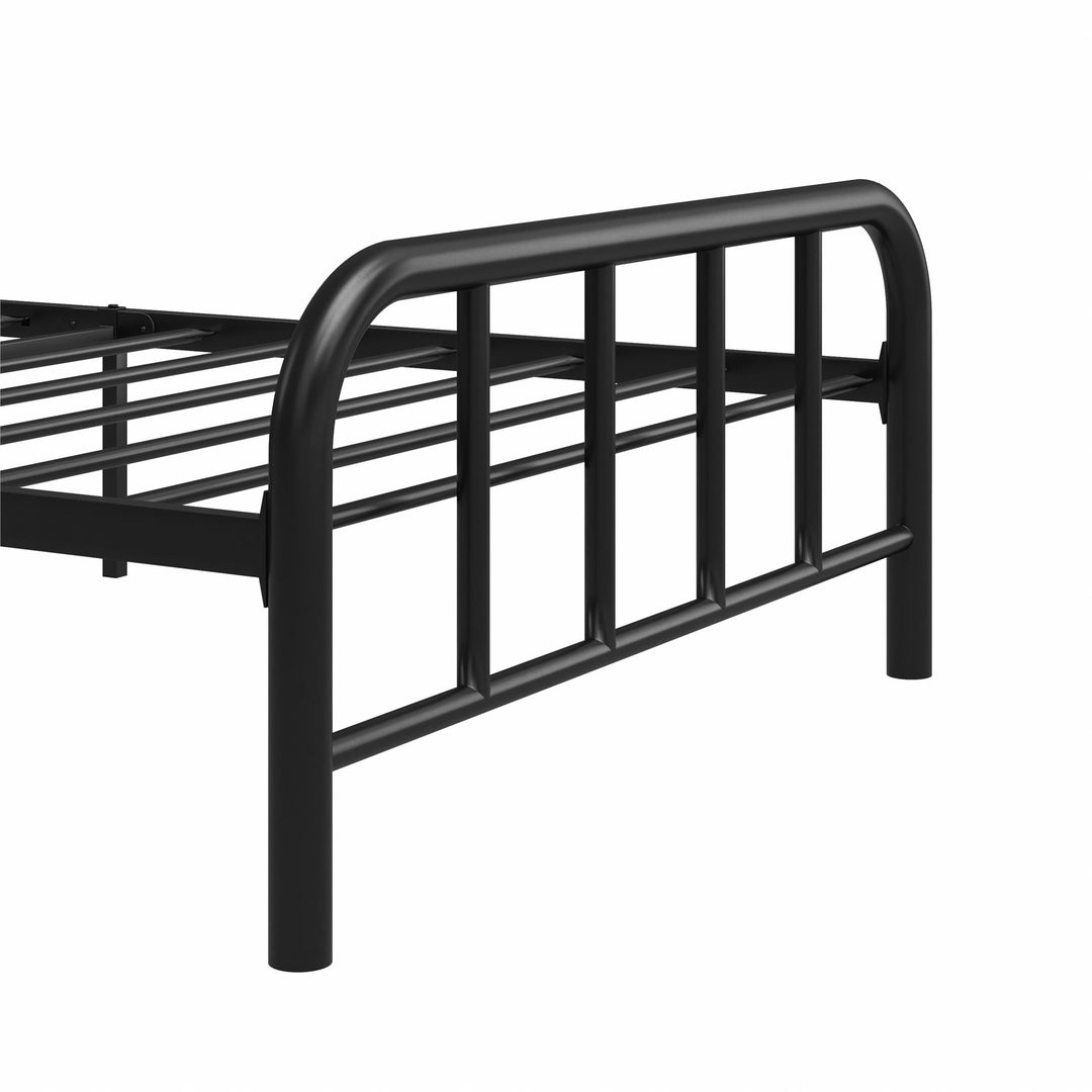 Marva Twin Metal Bed Frame with Headboard - Black - Twin