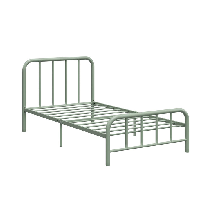 Marva Twin Metal Bed Frame with Headboard - Pale Green - Twin