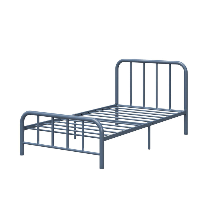 Marva Twin Metal Bed Frame with Headboard - Stone Blue  - Twin