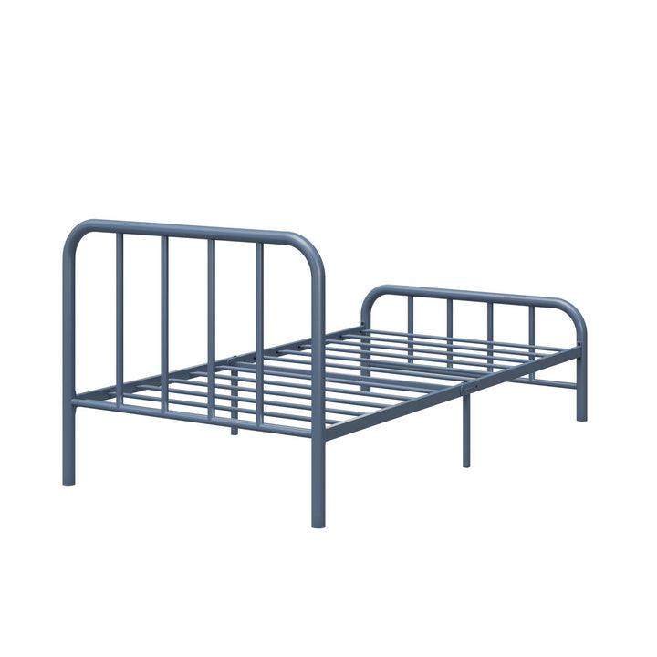 Marva Twin Metal Bed Frame with Headboard - Stone Blue  - Twin