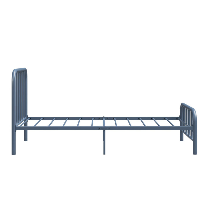 Marva Twin Metal Bed Frame with Headboard - Stone Blue  - Twin