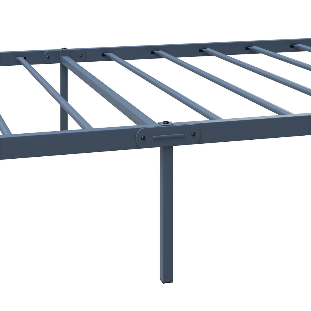 Marva Twin Metal Bed Frame with Headboard - Stone Blue  - Twin