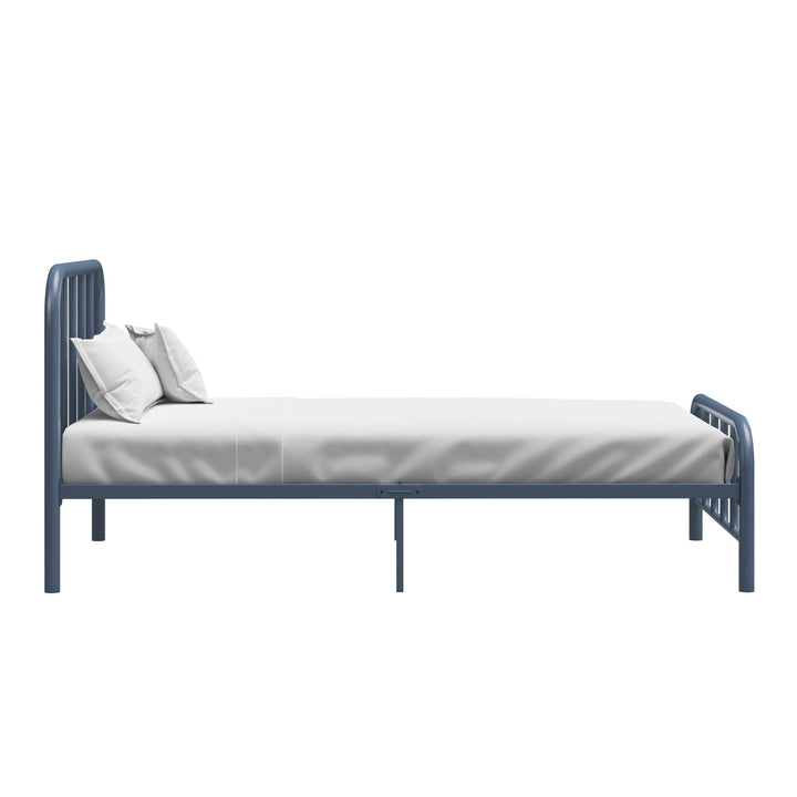 Marva Twin Metal Bed Frame with Headboard - Stone Blue  - Twin