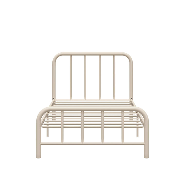 Marva Twin Metal Bed Frame with Headboard - Parchment - Twin