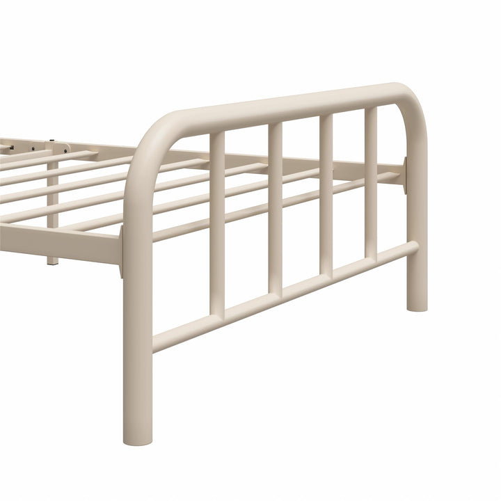 Marva Twin Metal Bed Frame with Headboard - Parchment - Twin