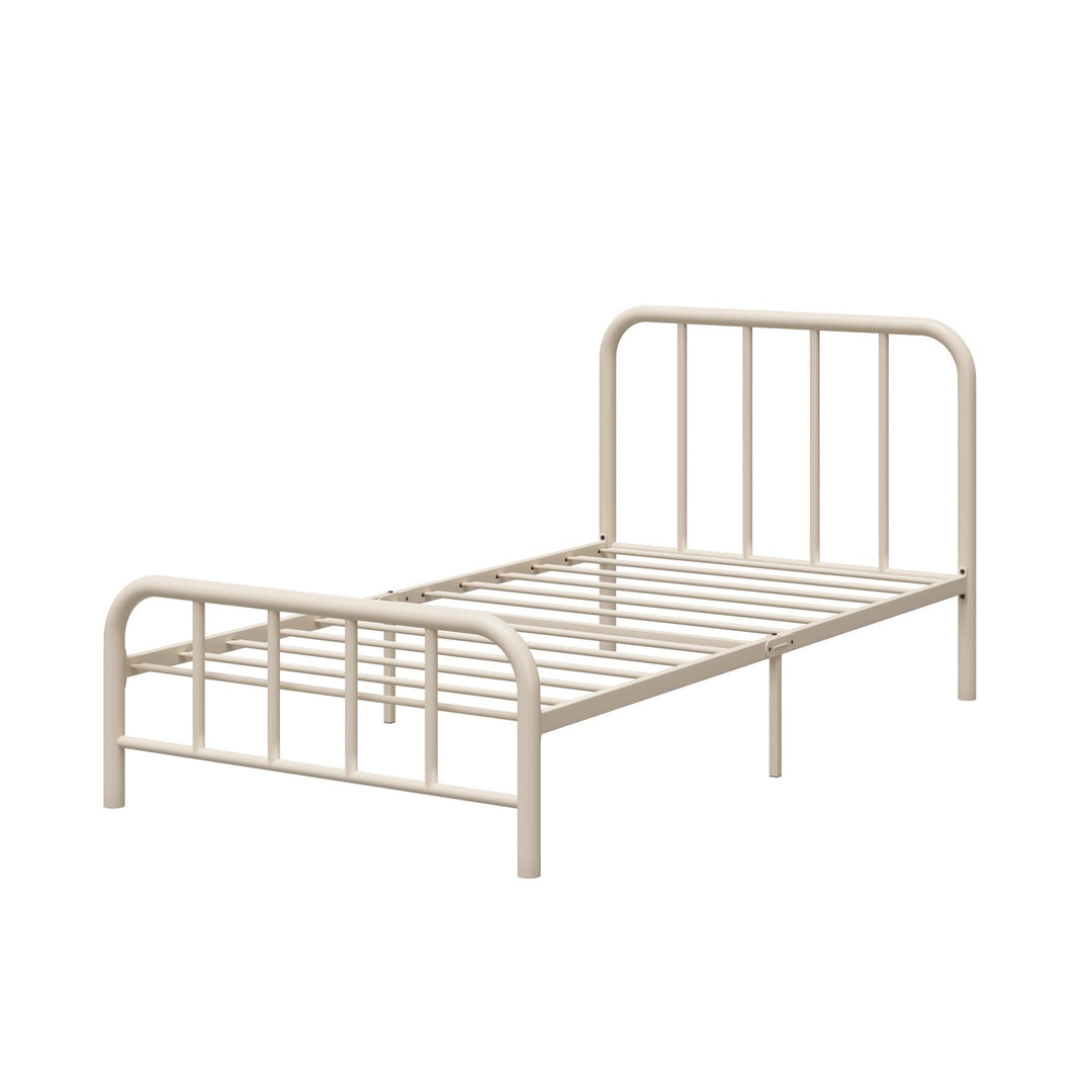 Marva Twin Metal Bed Frame with Headboard - Parchment - Twin