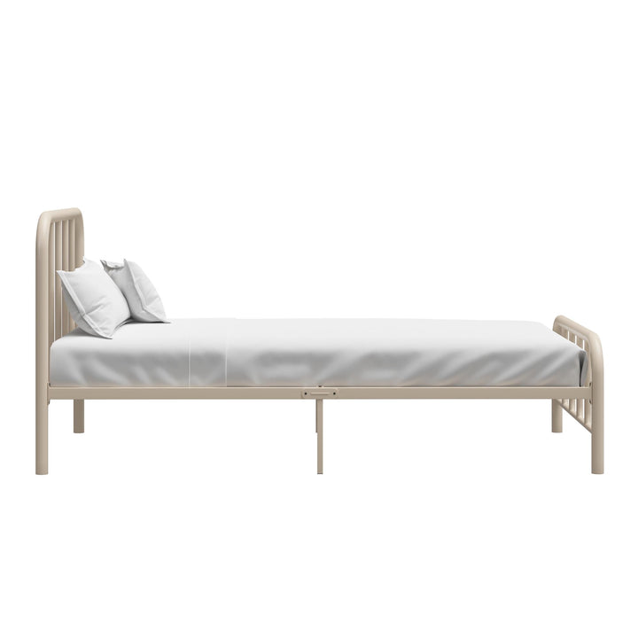 Marva Twin Metal Bed Frame with Headboard - Parchment - Twin