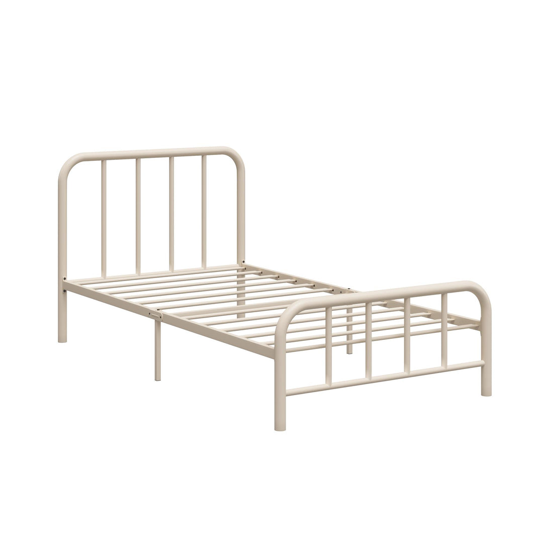 Marva Twin Metal Bed Frame with Headboard - Parchment - Twin