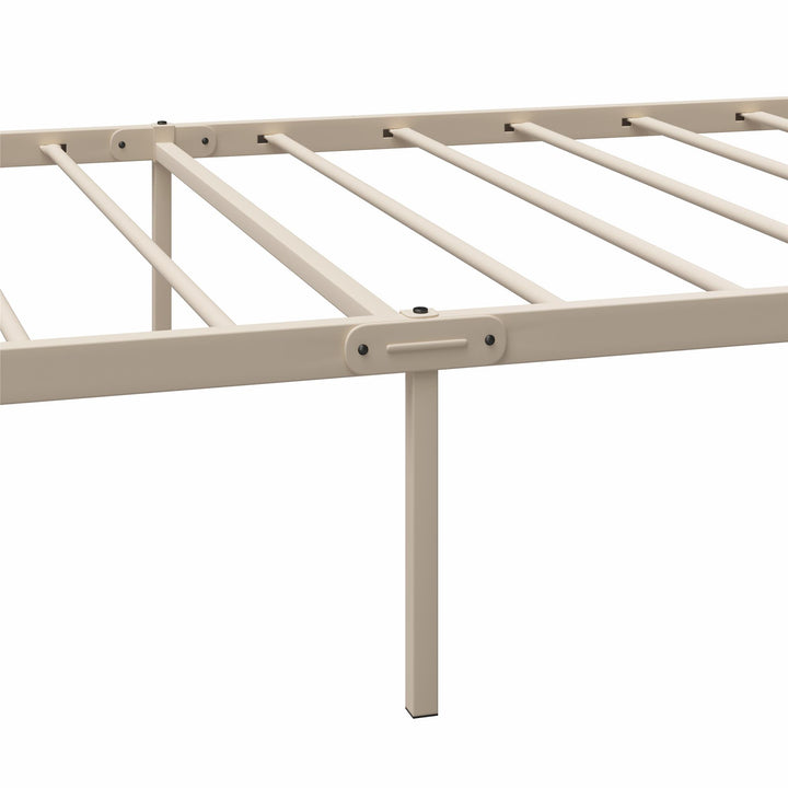 Marva Twin Metal Bed Frame with Headboard - Parchment - Twin