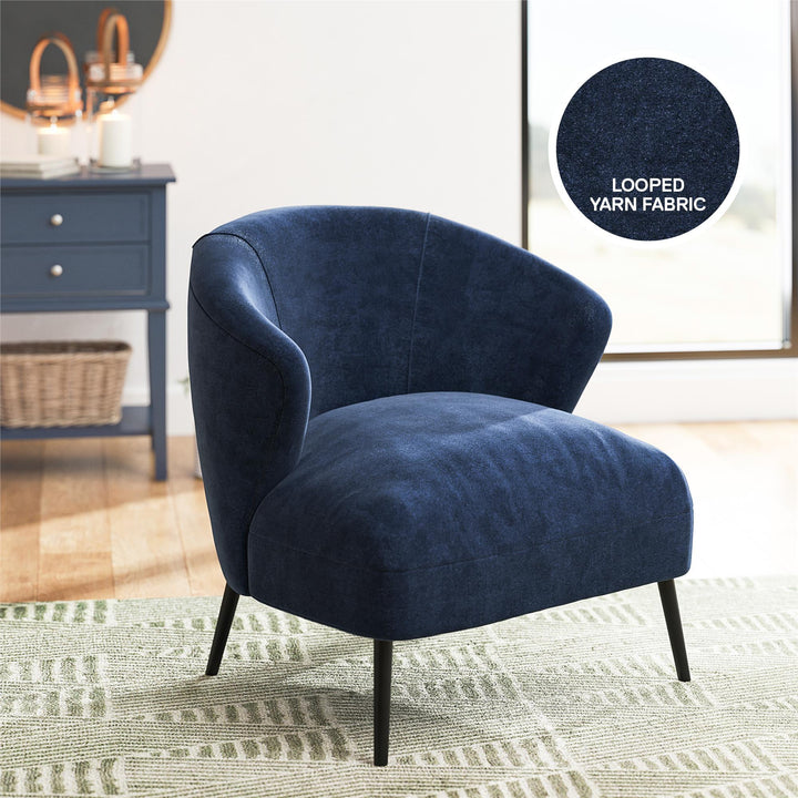 Alice Upholstered Accent Chair - Navy