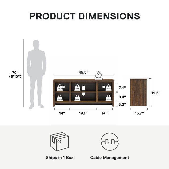 Parsons TV Stand for TVs up to 50" - Columbia Walnut