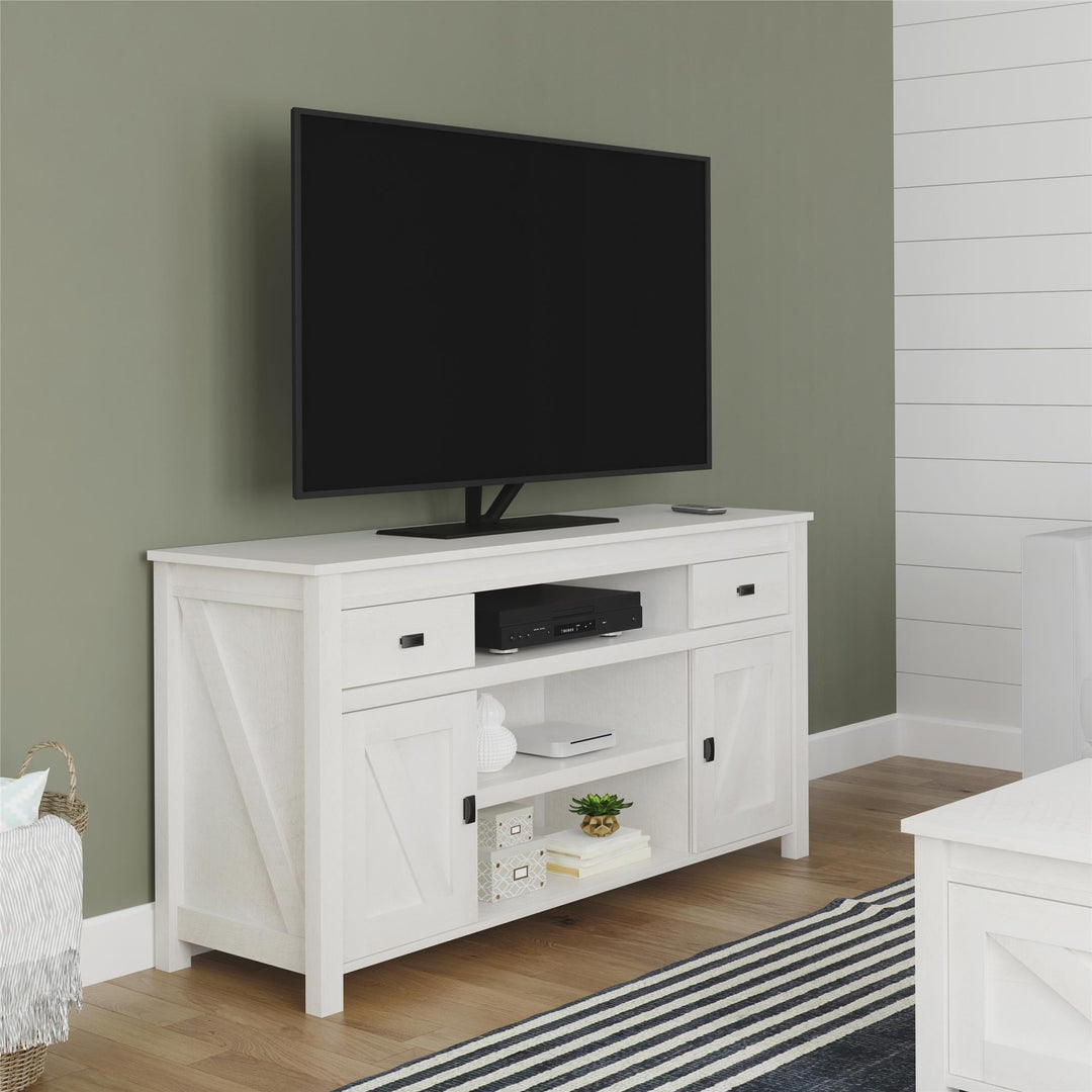 Farmington Rustic Farmhouse TV Stand for TVs up to 60 Inch - Ivory Oak