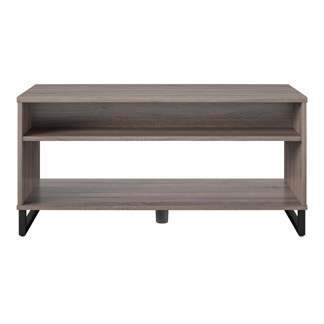 Coffee Table with 2 Shelves - Distressed Gray Oak