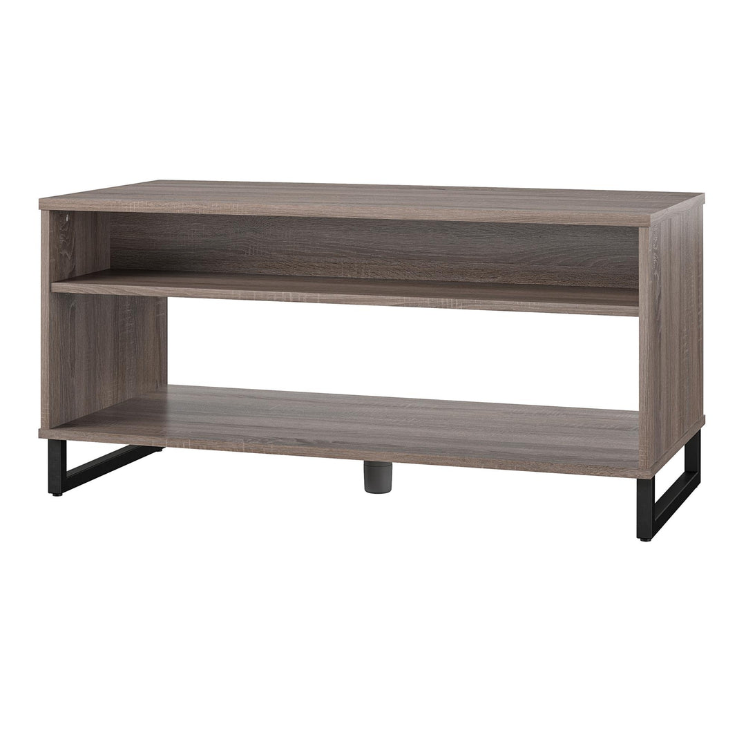 Coffee Table with 2 Shelves - Distressed Gray Oak