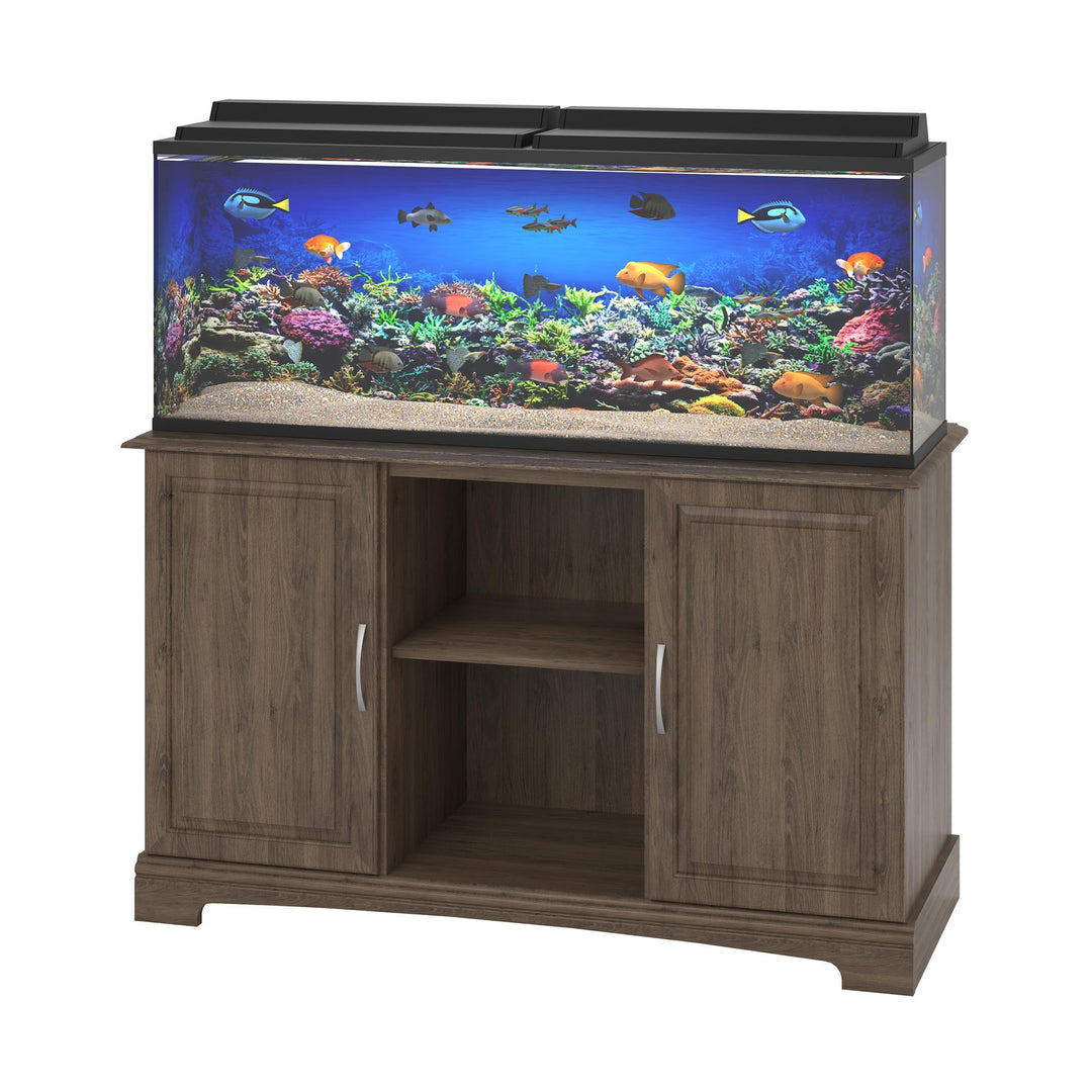 Harbor 50 to 75 Gallon Aquarium or Terrarium Stand - Rustic Oak