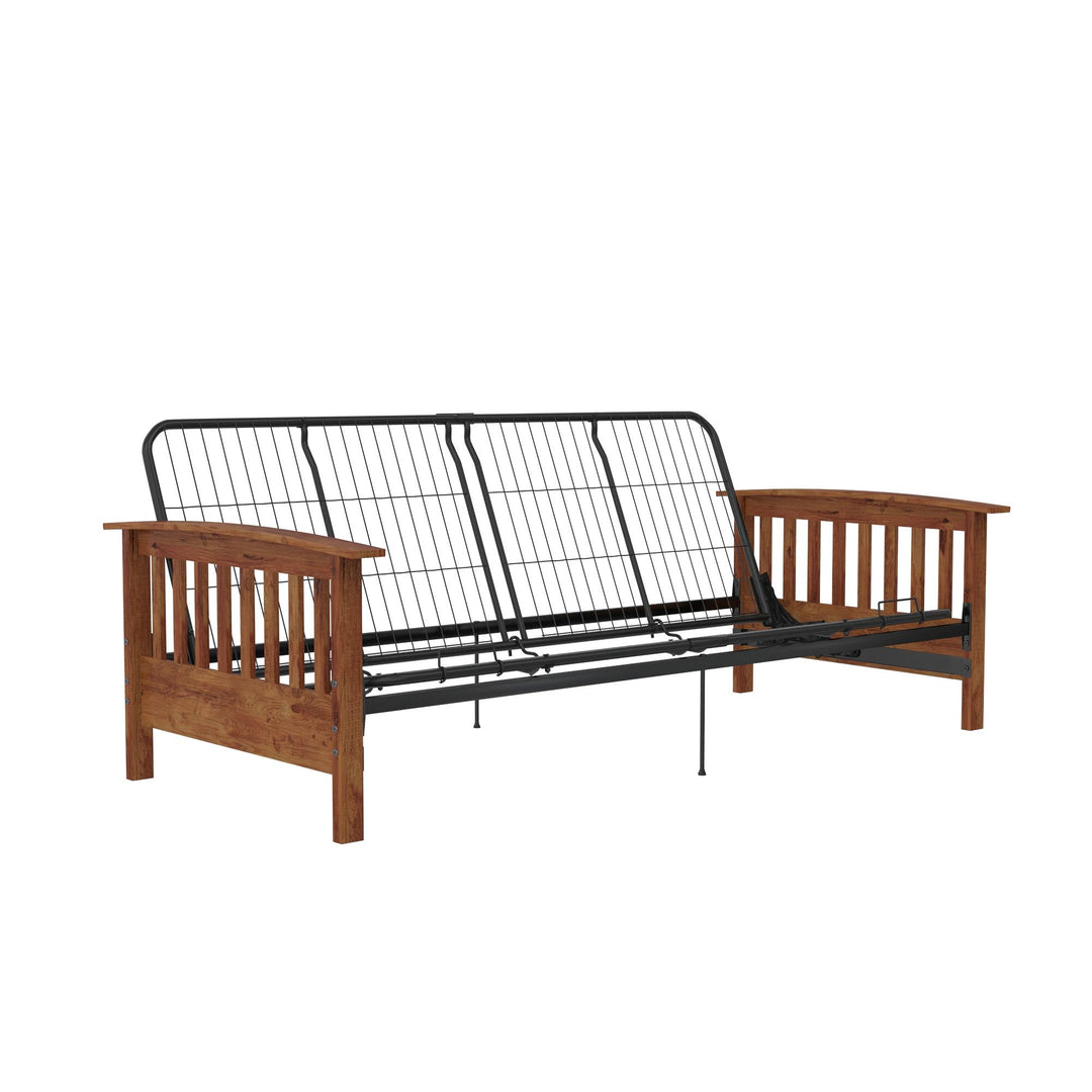 Elbi Full Size Wood Arm Futon Frame - Natural - Full