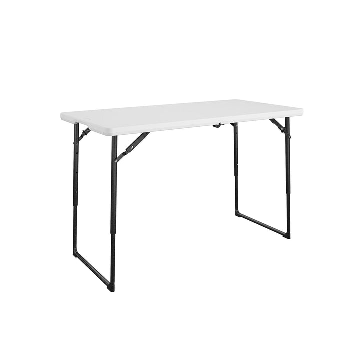 4 ft. Centerfold Adjustable Utility Table - White - 1-Pack