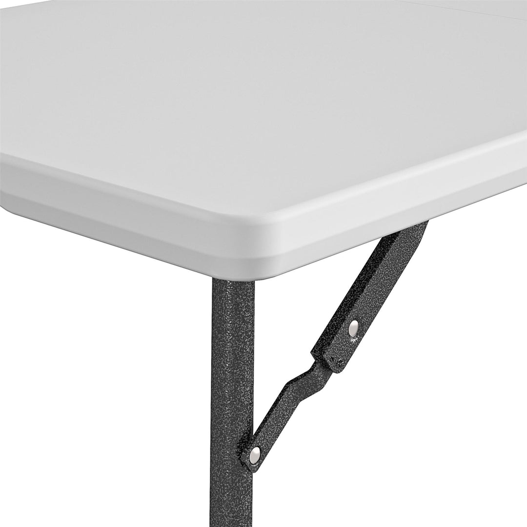 4 ft. Centerfold Adjustable Utility Table - White - 1-Pack