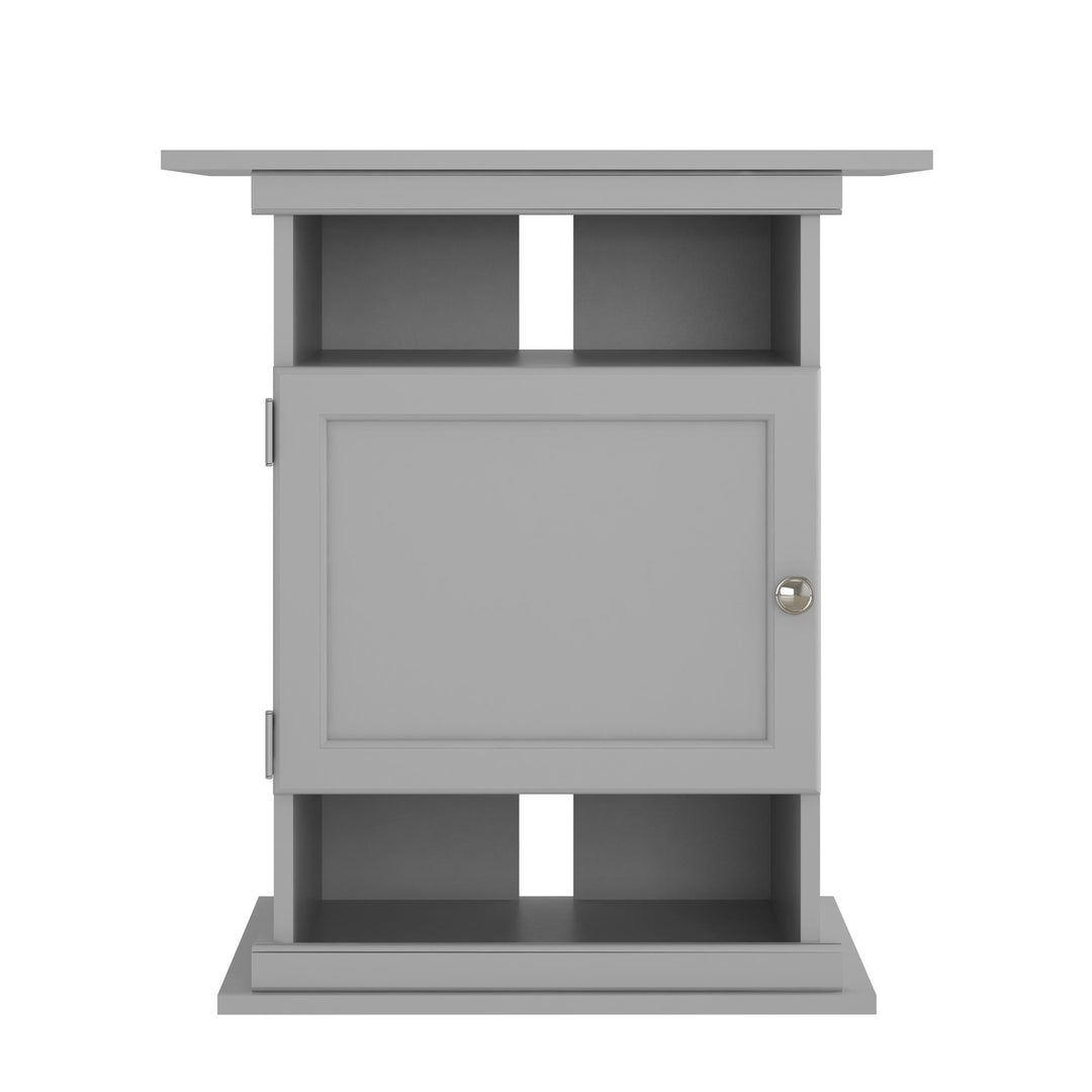 10/20 Gallon Aquarium Stand with Open and Concealed Storage - Dove Gray