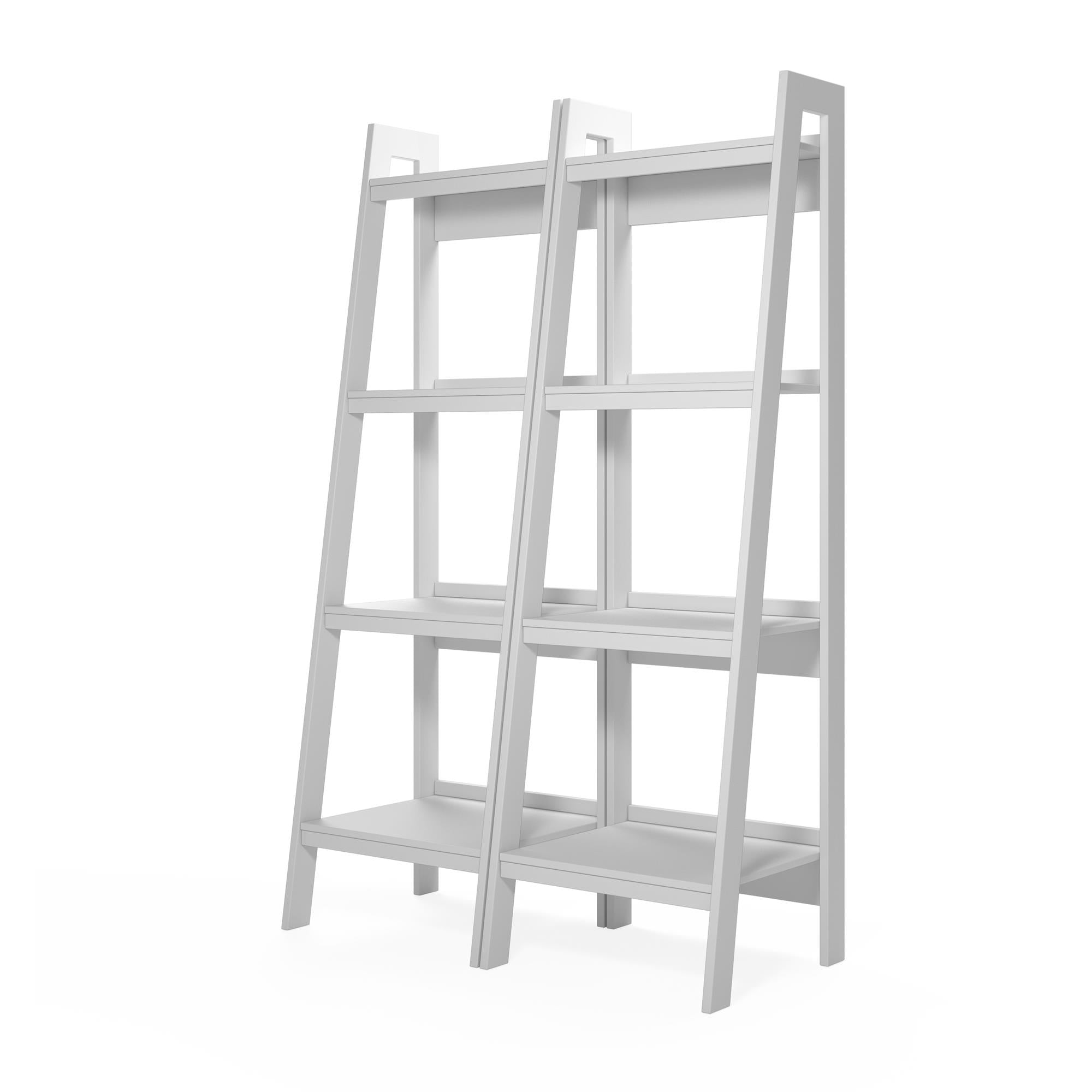 Ameriwood Home Lawrence 4 outlet Shelf Ladder Bookcase Bundle, Black