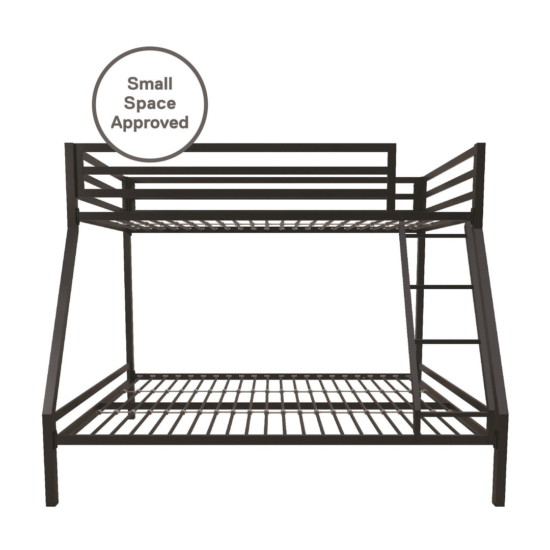 Lara Premium Twin over Full Metal Bunk Bed - Black - Twin-Over-Full