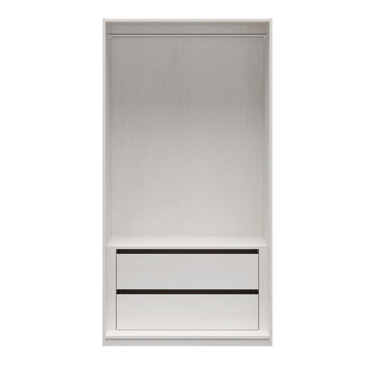 Perry Park Modular Extra Wide Wardrobe with Drawers - Ivory Oak