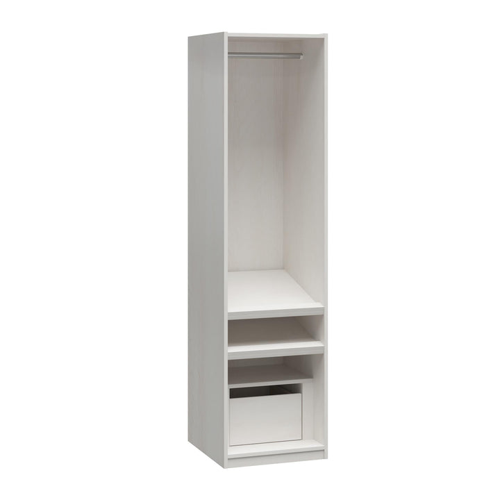 Perry Park Modular Wardrobe Shelving Unit with Drawer - Ivory Oak