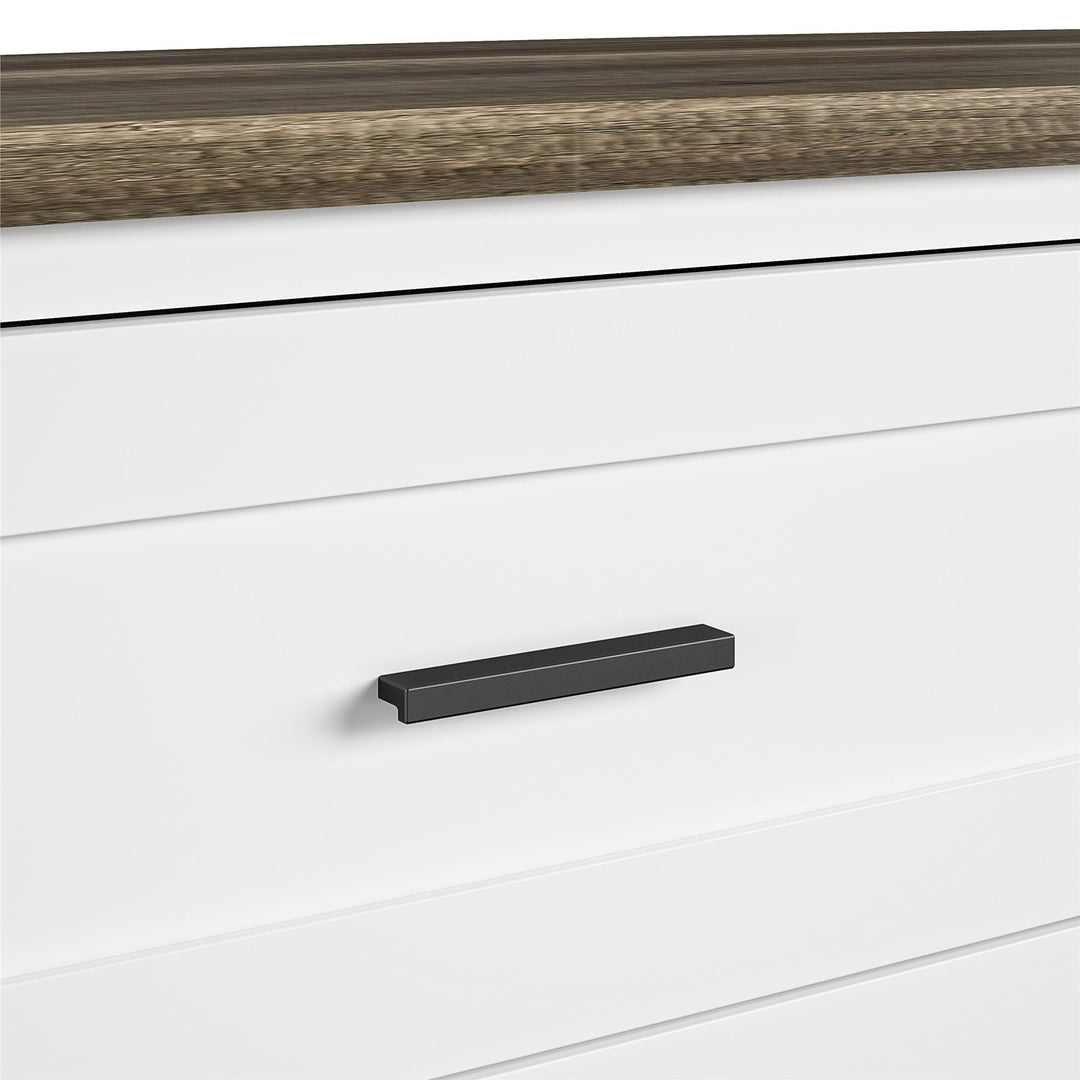 Chapel Hill Modern Farmhouse 6 Drawer Dresser - White