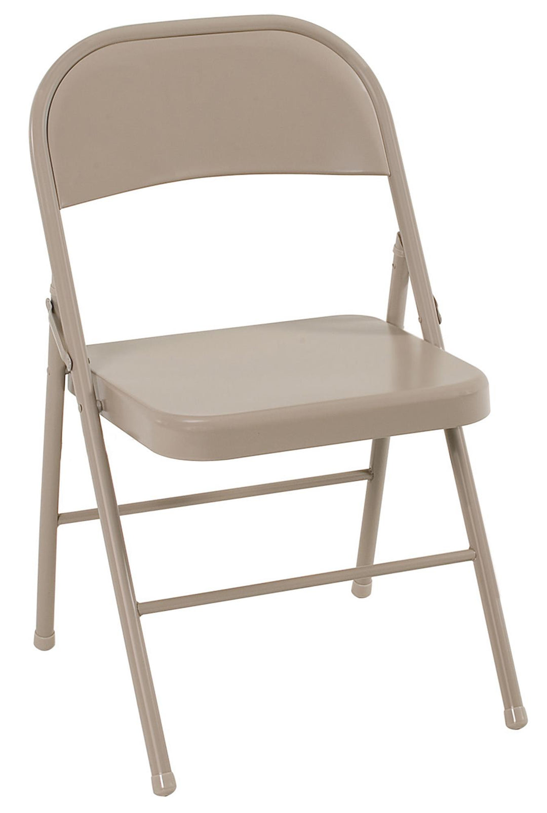 All-Steel Metal Folding Chairs, Set of 4 - Antique Linen - 4-Pack