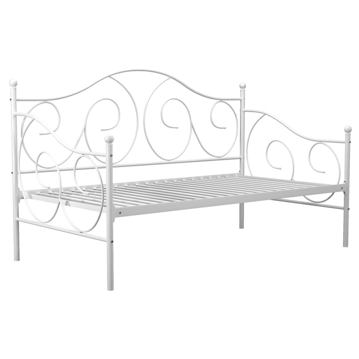 Victoria Metal Daybed with 15 Inch Clearance for Storage - White - Twin