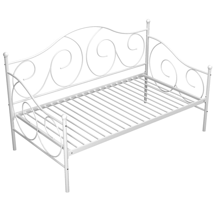 Victoria Metal Daybed with 15 Inch Clearance for Storage - White - Twin