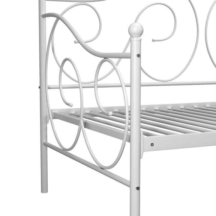 Victoria Metal Daybed with 15 Inch Clearance for Storage - White - Twin